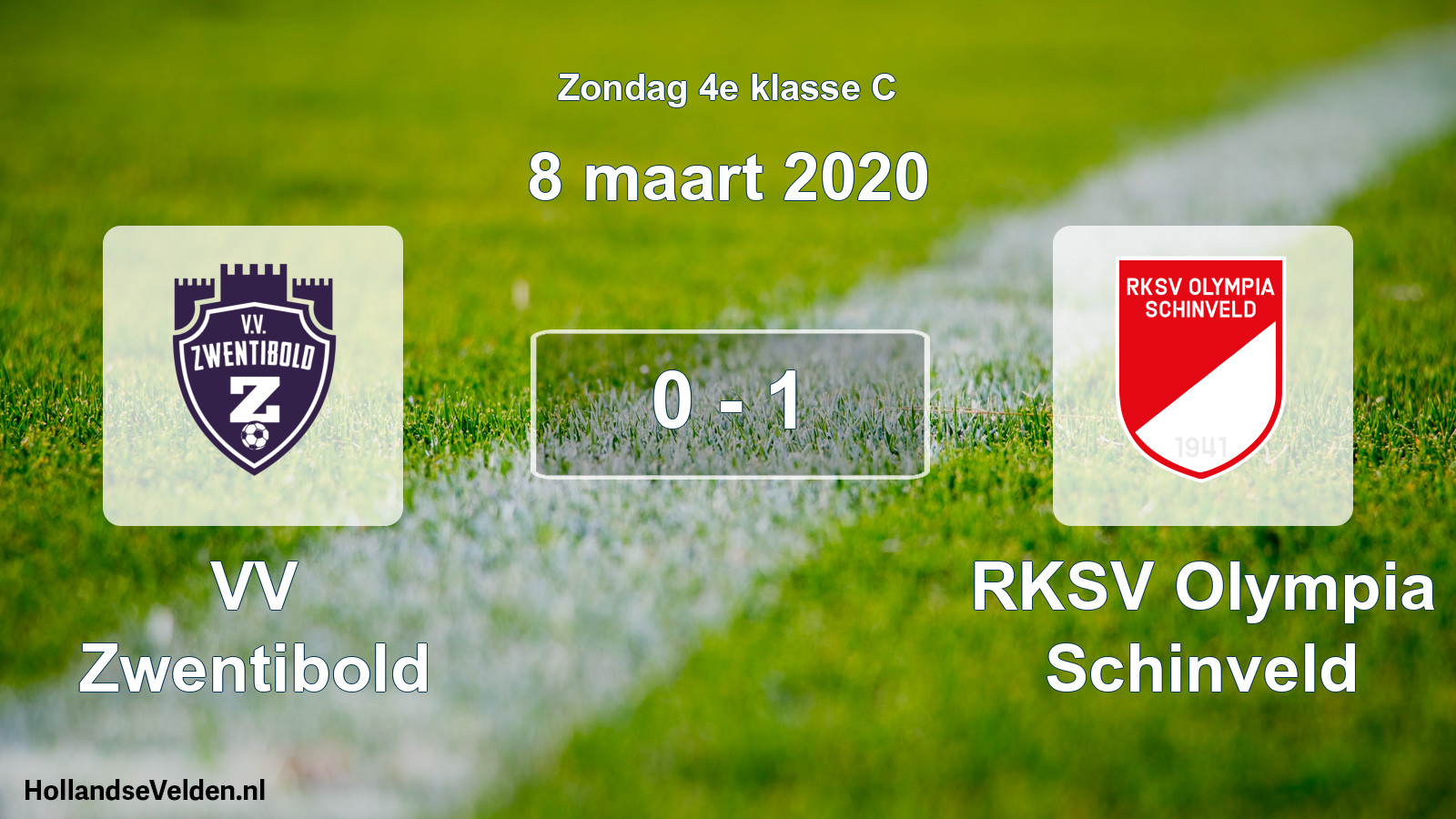 Total number of matches played: VV Zwentibold - RKSV Olympia Schinveld 0 - 1 (8 March 2020)