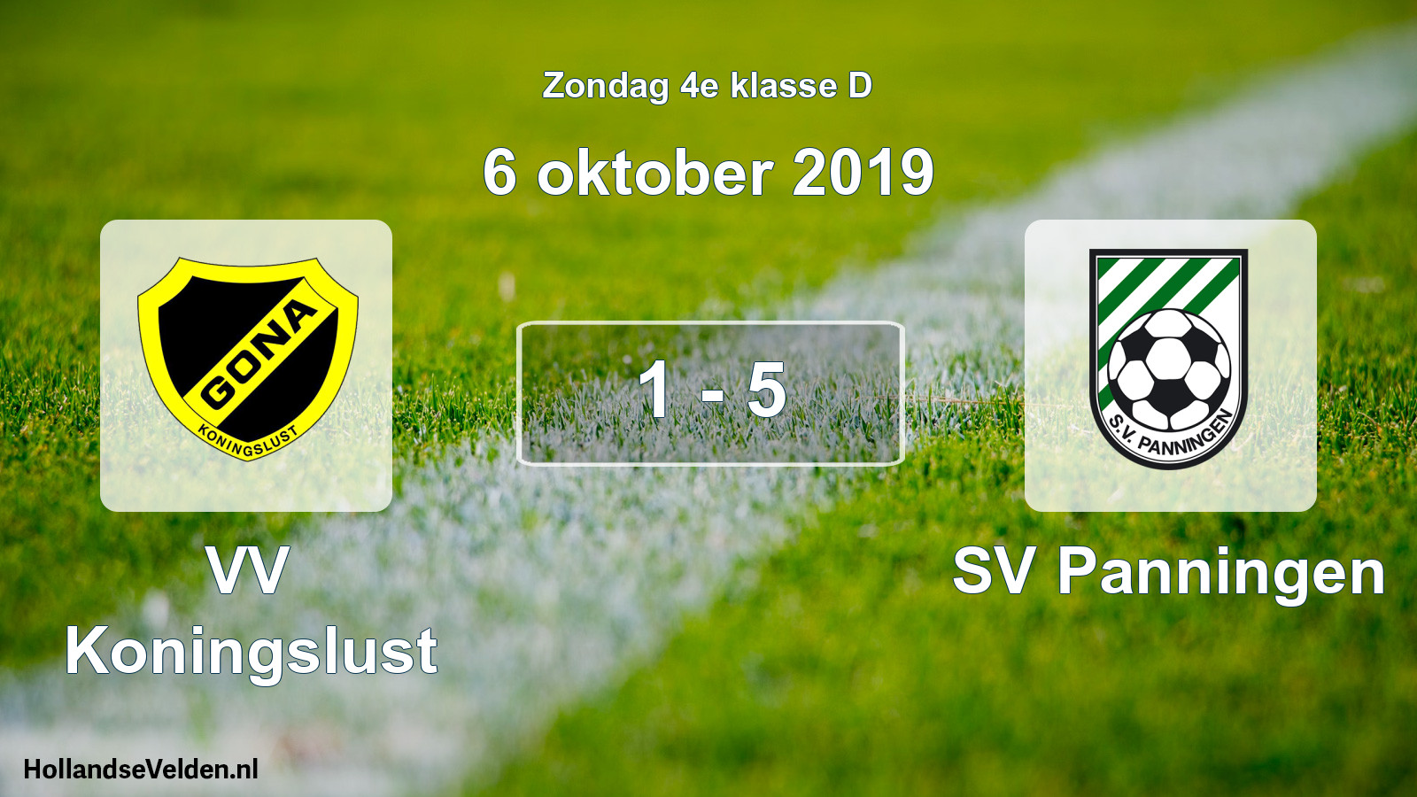 Total number of matches played: VV Koningslust - SV Panningen 1 - 5 (6 October 2019)