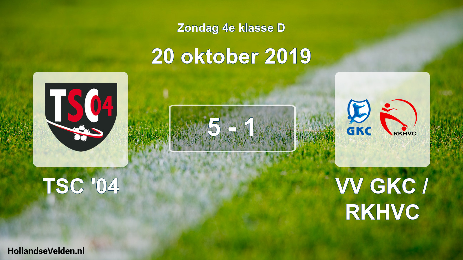 Total number of matches played: TSC '04 - VV GKC / RKHVC 5 - 1 (20 October 2019)