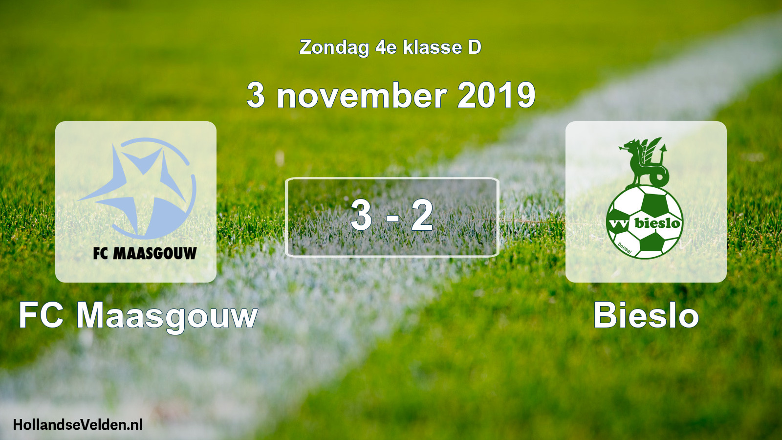 Total number of matches played: FC Maasgouw - Bieslo 3 - 2 (3 November 2019)