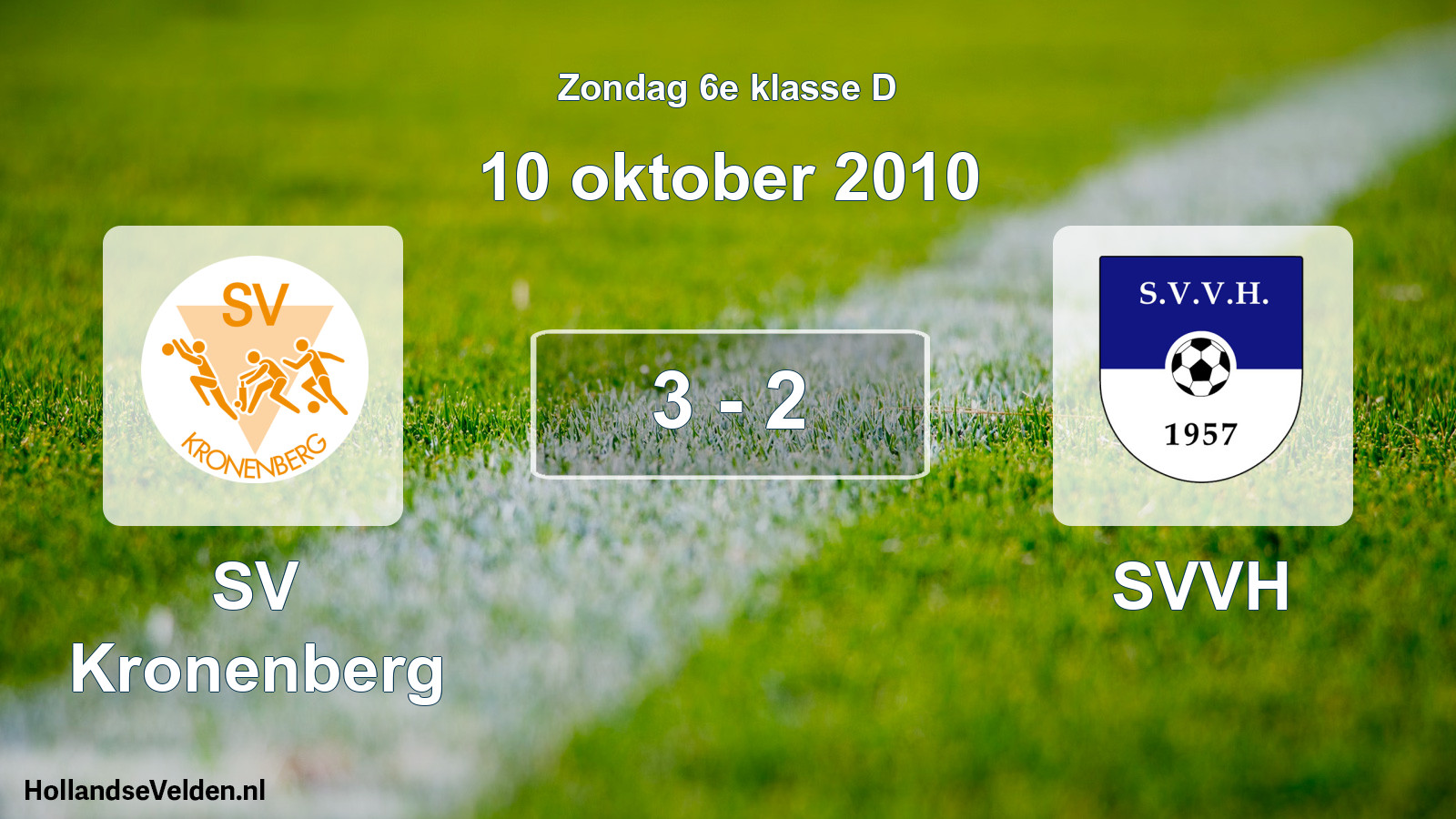 Total number of matches played: SV Kronenberg - SVVH 3 - 2 (10 October 2010)