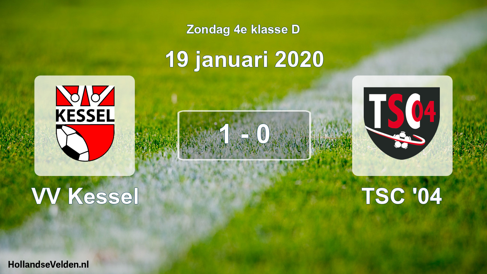 Total number of matches played: VV Kessel - TSC '04 1 - 0 (19 January 2020)
