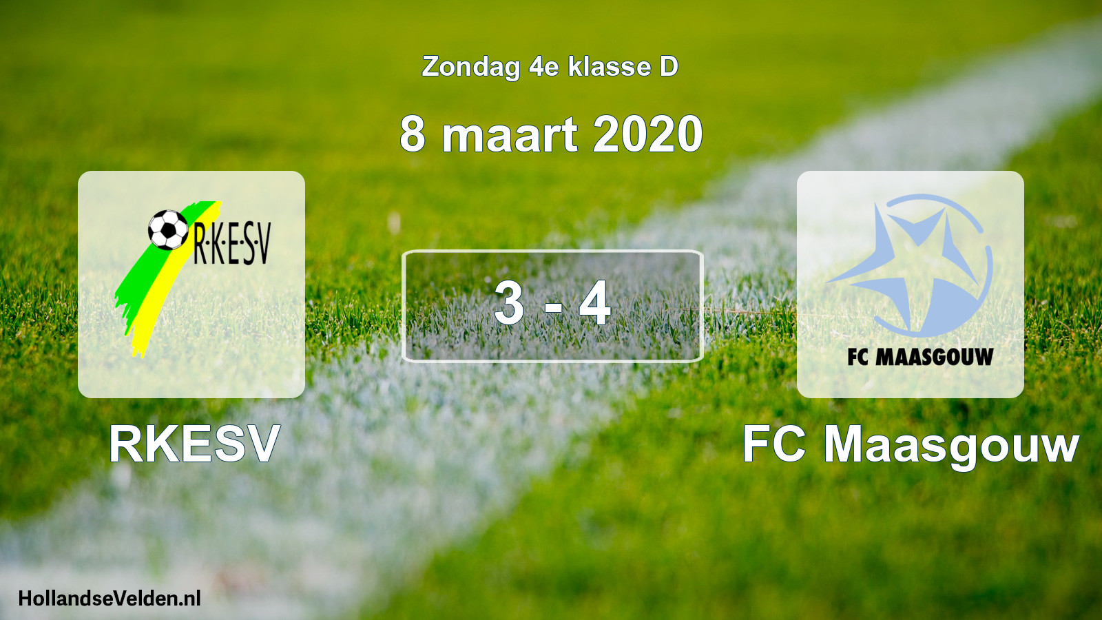 Total number of matches played: RKESV - FC Maasgouw 3 - 4 (8 March 2020)