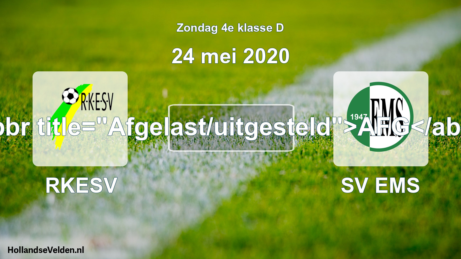 Scheduled Match: RKESV - SV EMS (24 May 2020)