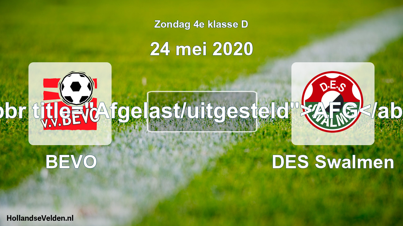Scheduled Match: BEVO - DES Swalmen (24 May 2020)