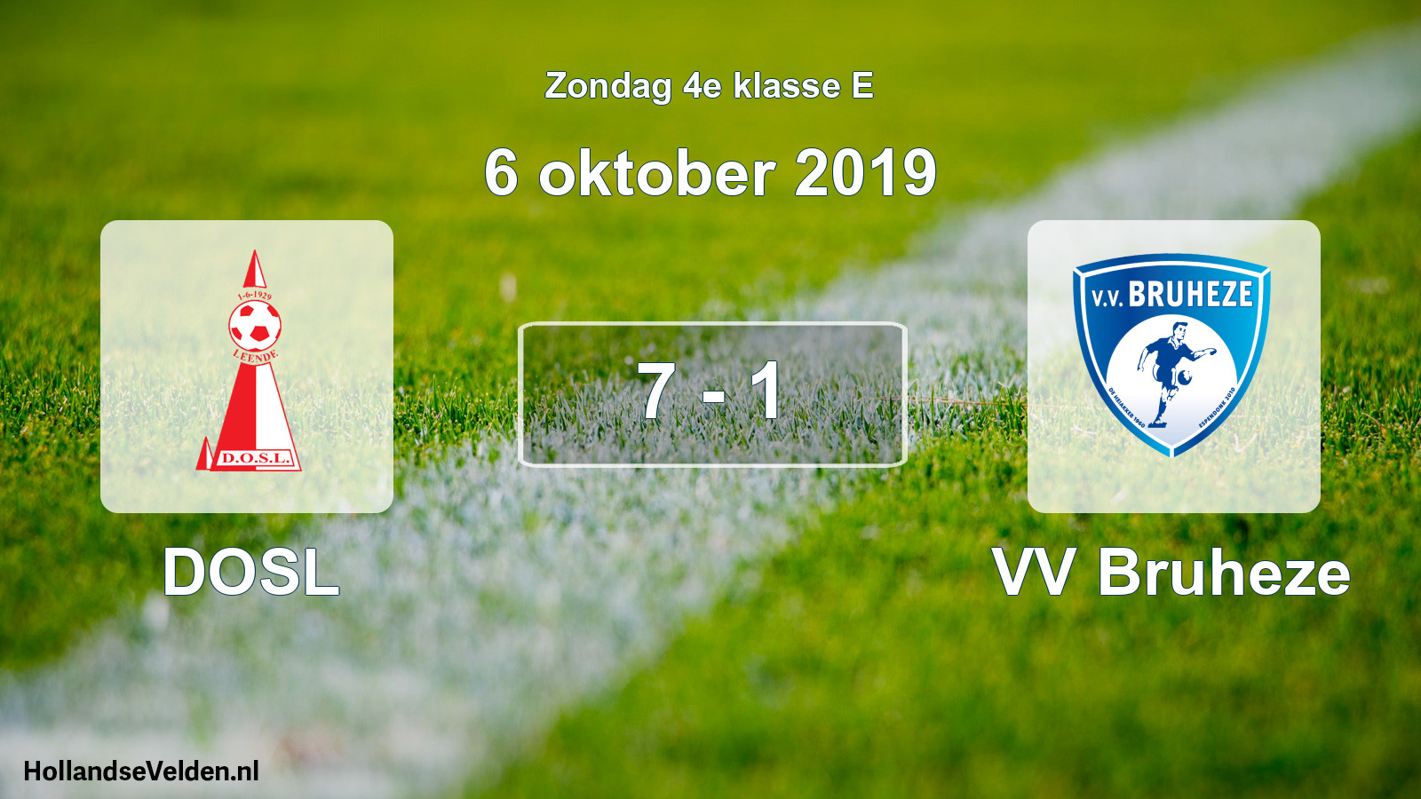 Total number of matches played: DOSL - VV Bruheze 7 - 1 (6 October 2019)