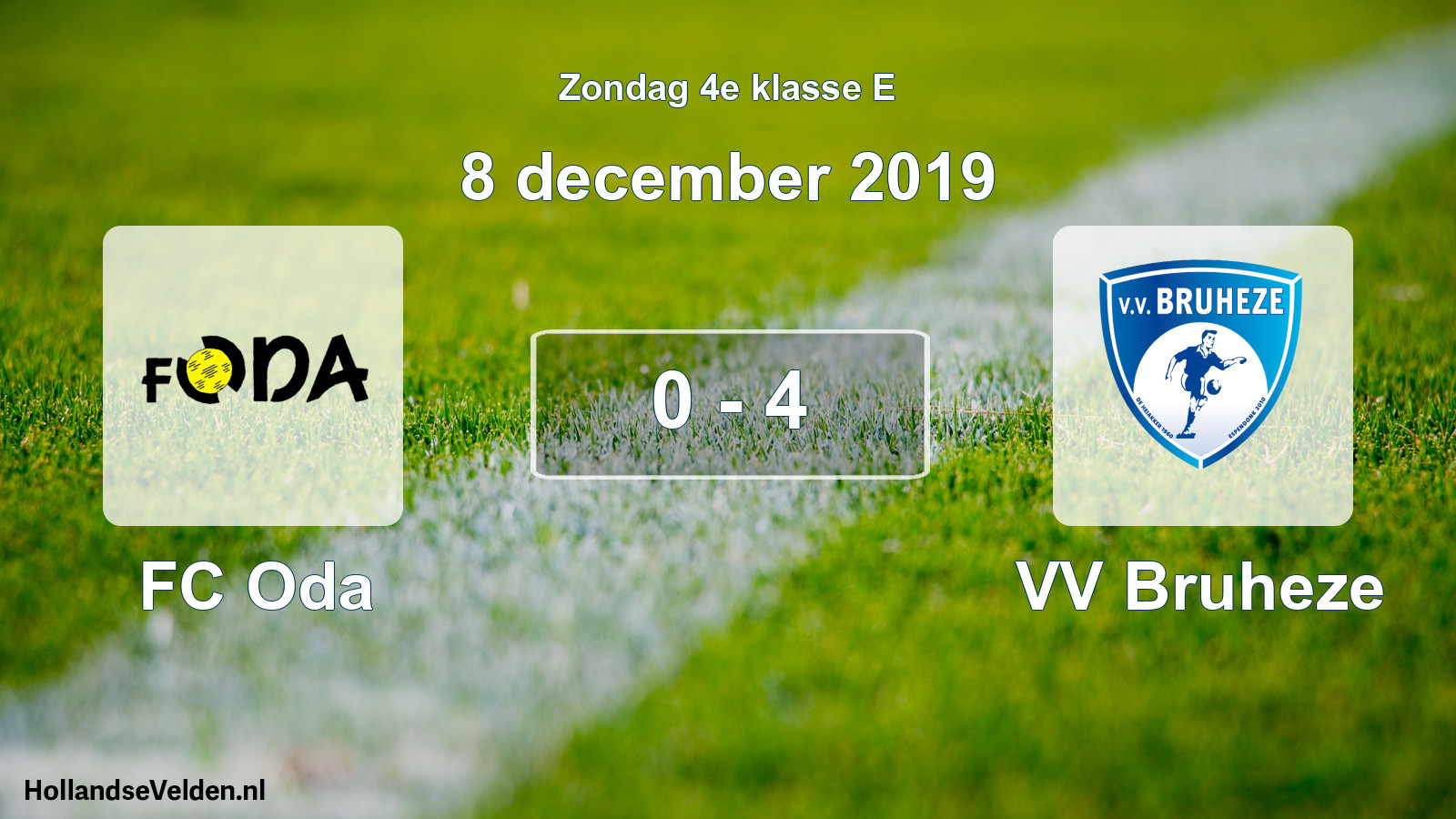 Total number of matches played: FC Oda - VV Bruheze 0 - 4 (8 December 2019)
