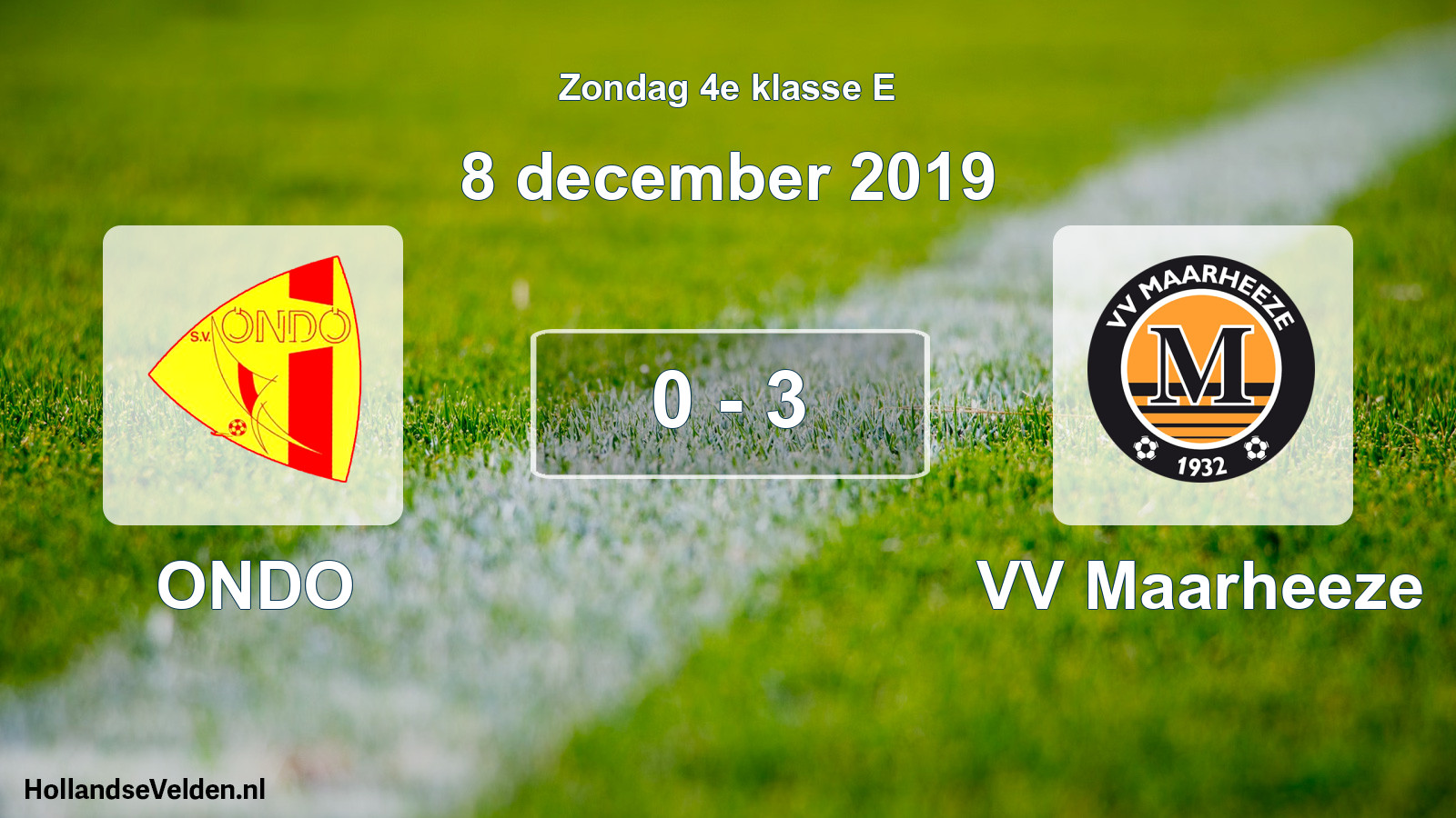 Total number of matches played: ONDO - VV Maarheeze 0 - 3 (8 December 2019)