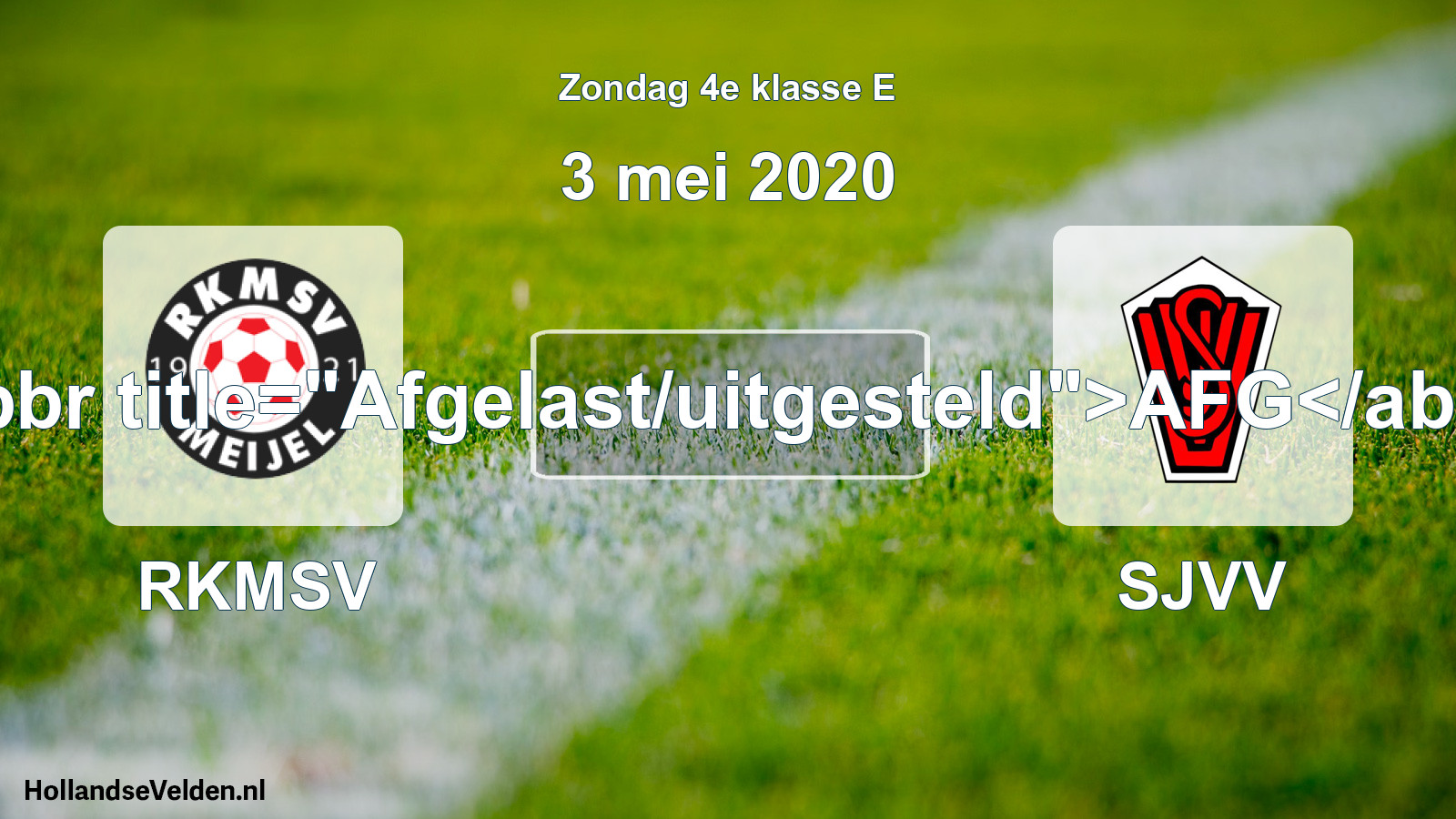 Scheduled Match: RKMSV - SJVV (3 May 2020)