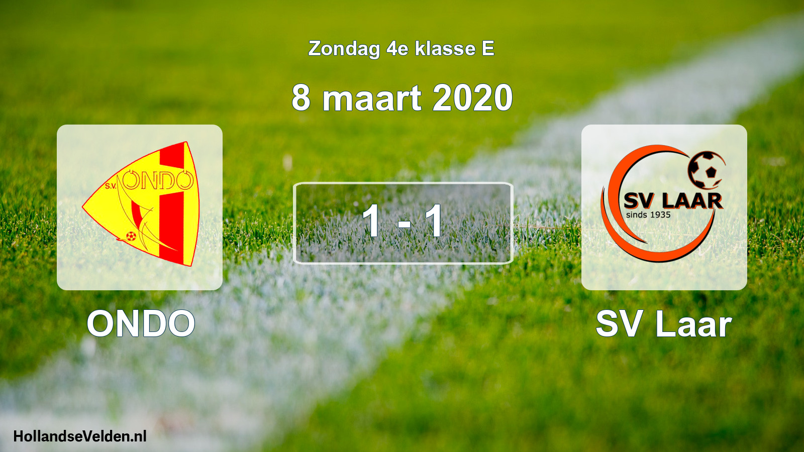 Total number of matches played: ONDO - SV Laar 1 - 1 (8 March 2020)
