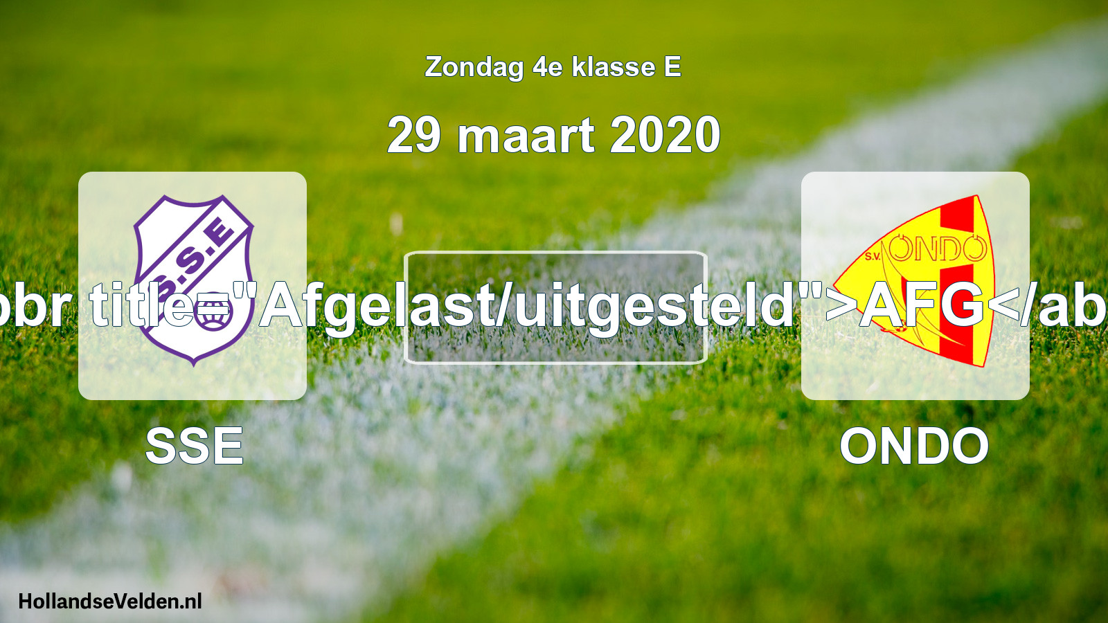 Scheduled Match: SSE - ONDO (29 March 2020)