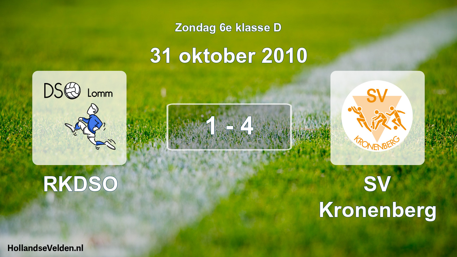 Total number of matches played: RKDSO - SV Kronenberg 1 - 4 (31 October 2010)