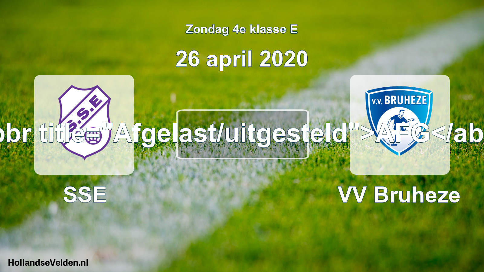 Scheduled Match: SSE - VV Bruheze (26 April 2020)