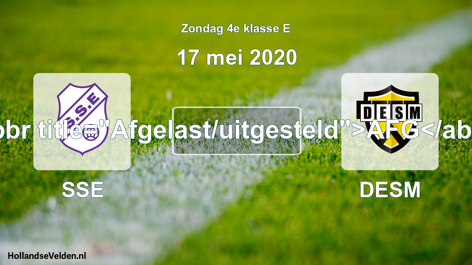 Scheduled Match: SSE - DESM (17 May 2020)