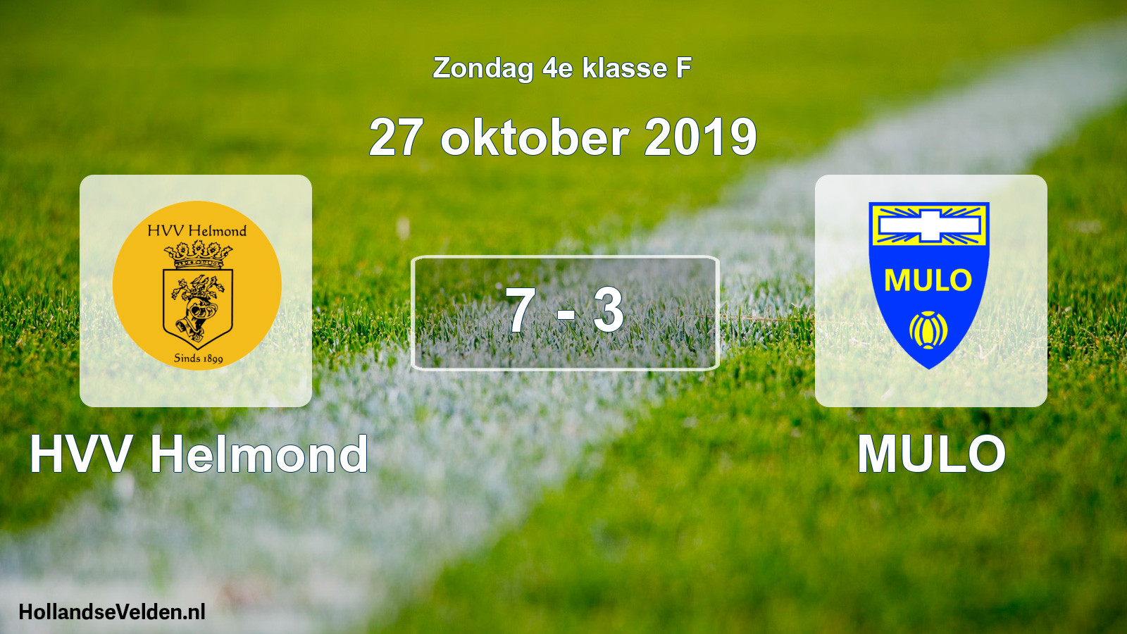 Total number of matches played: HVV Helmond - MULO 7 - 3 (27 October 2019)