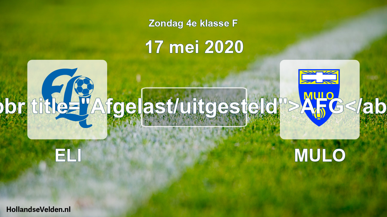 Scheduled Match: ELI - MULO (17 May 2020)