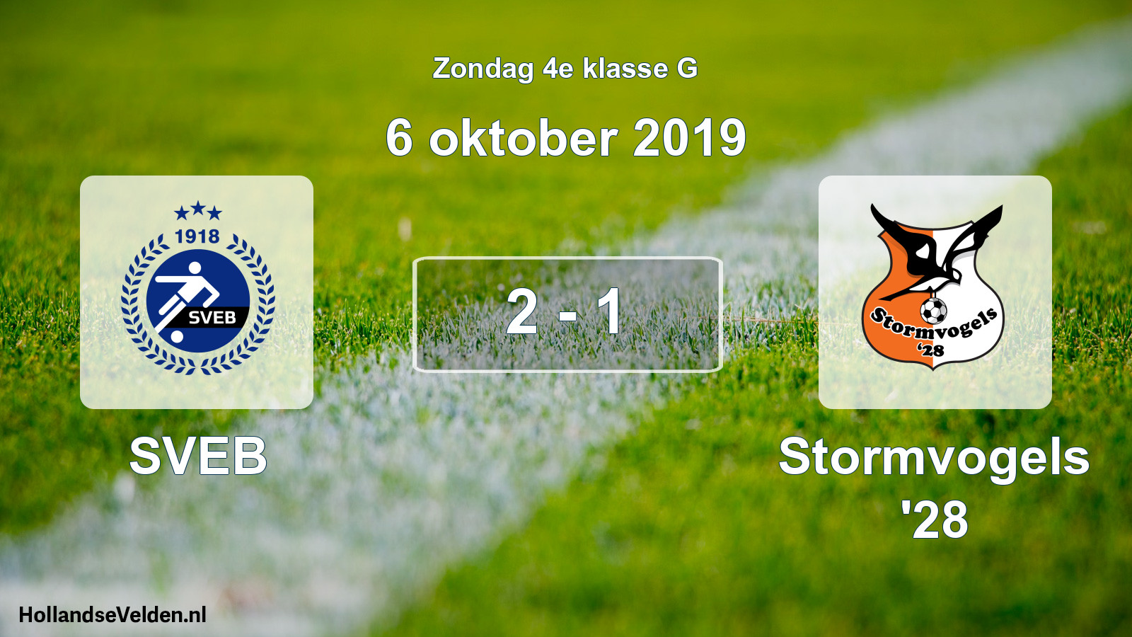 Total number of matches played: SVEB - Stormvogels '28 2 - 1 (6 October 2019)