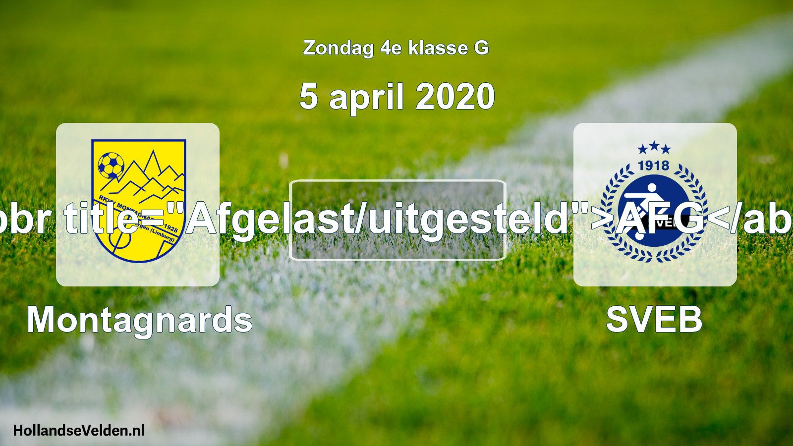 Scheduled Match: Montagnards - SVEB (5 April 2020)