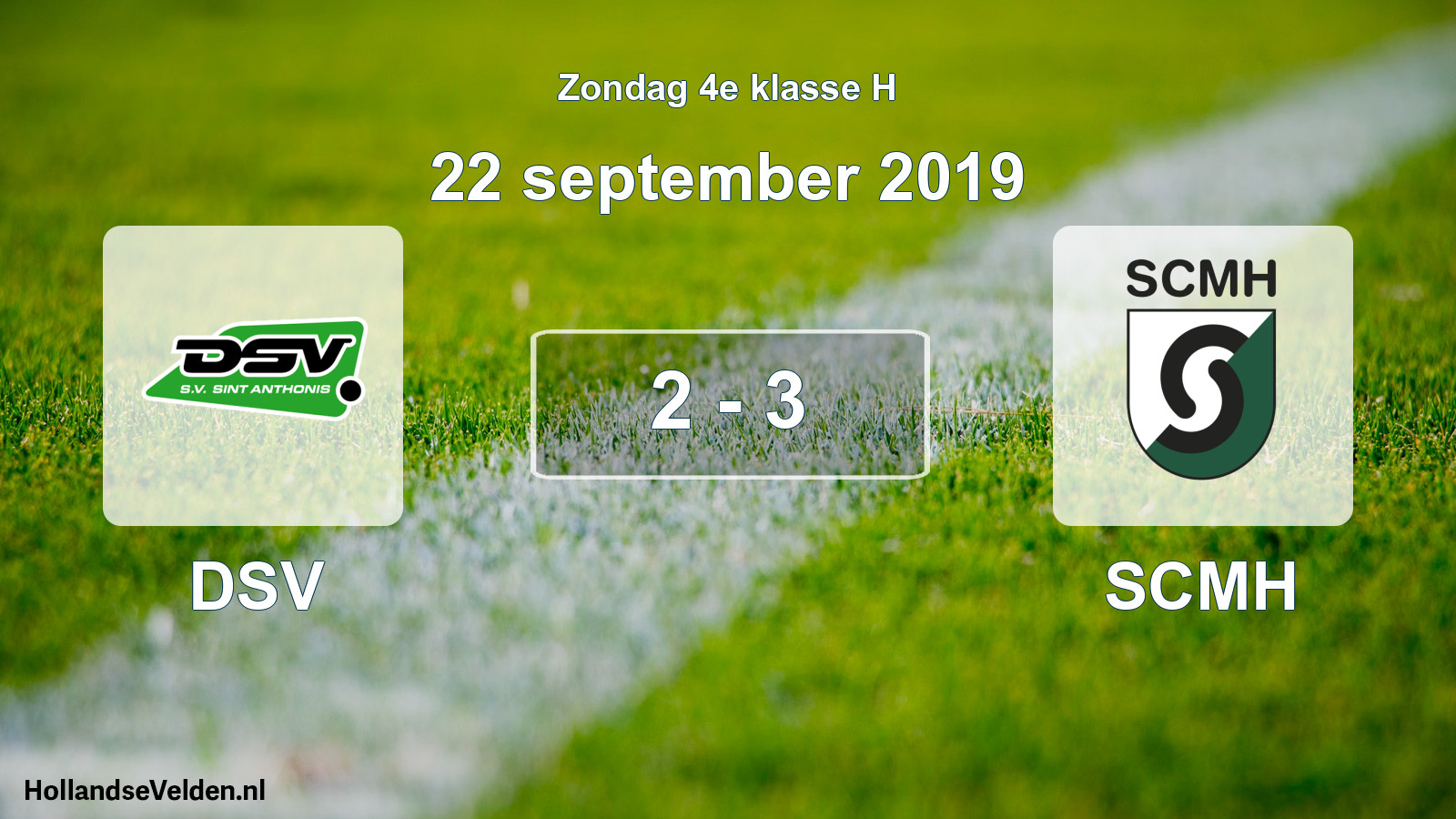 Total number of matches played: DSV - SCMH 2 - 3 (22 September 2019)