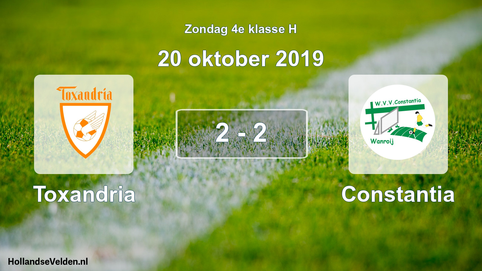 Total number of matches played: Toxandria - Constantia 2 - 2 (20 October 2019)