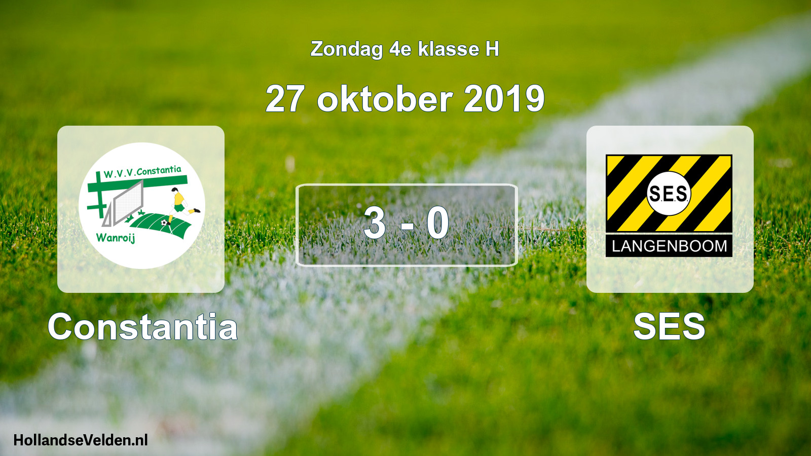 Total number of matches played: Constantia - SES 3 - 0 (27 October 2019)