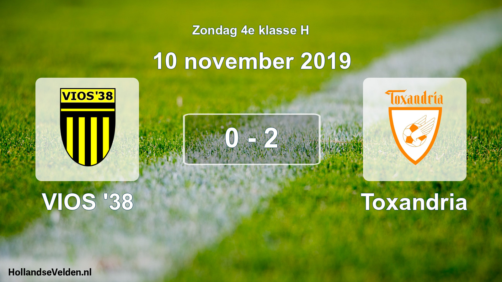 Total number of matches played: VIOS '38 - Toxandria 0 - 2 (10 November 2019)