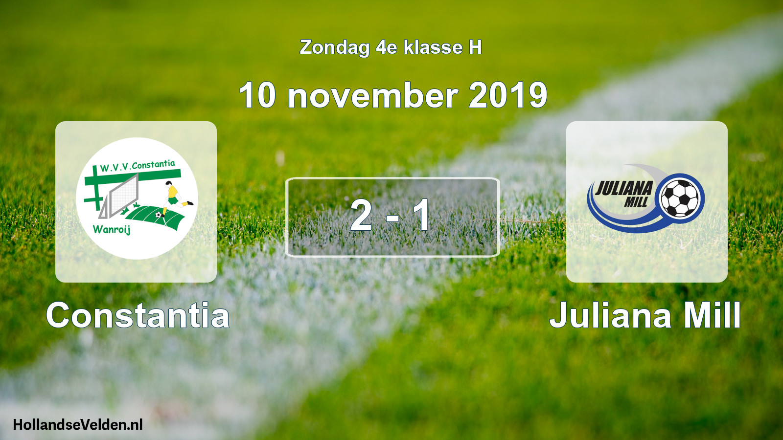 Total number of matches played: Constantia - Juliana Mill 2 - 1 (10 November 2019)