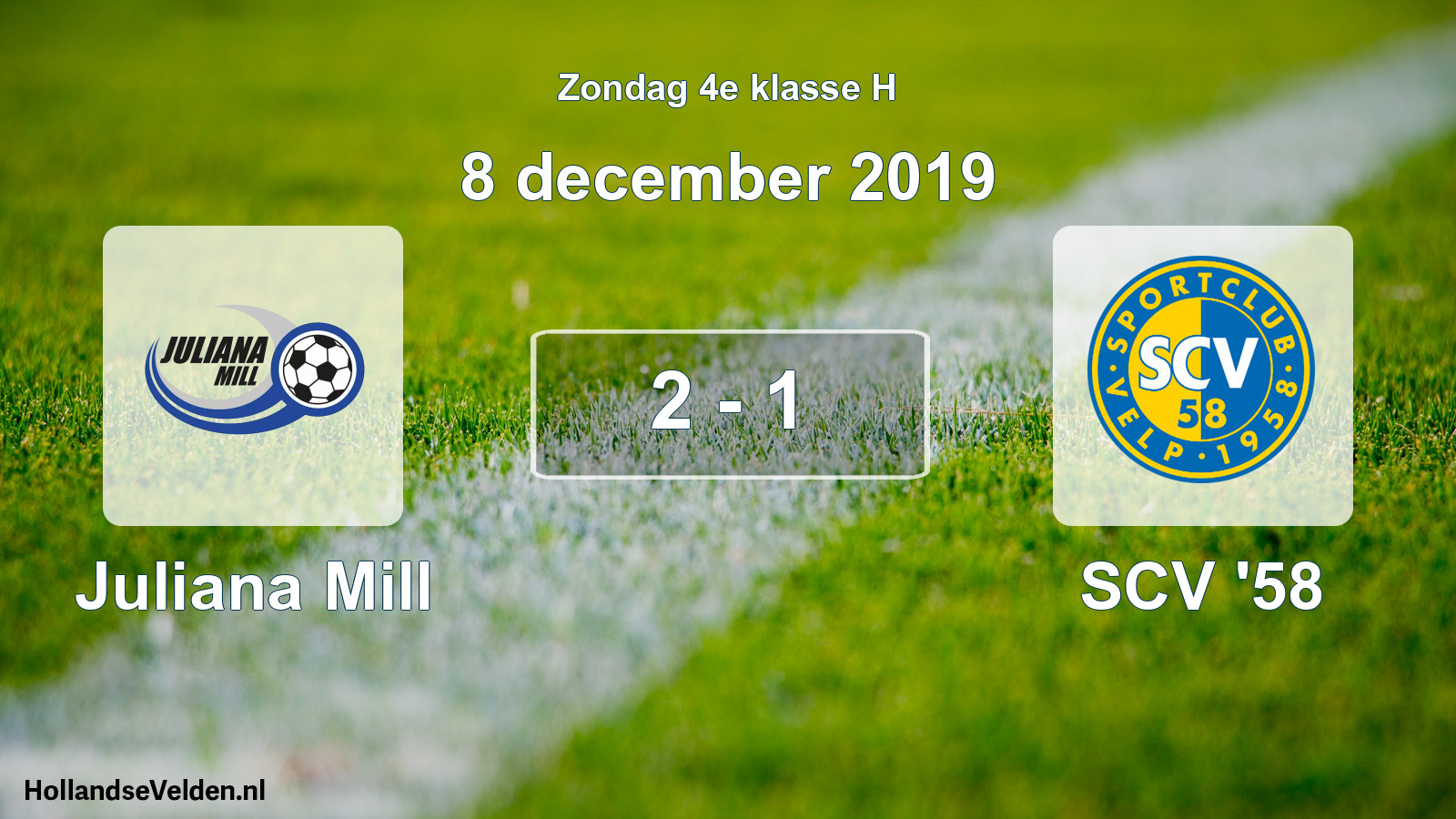Total number of matches played: Juliana Mill - SCV '58 2 - 1 (8 December 2019)