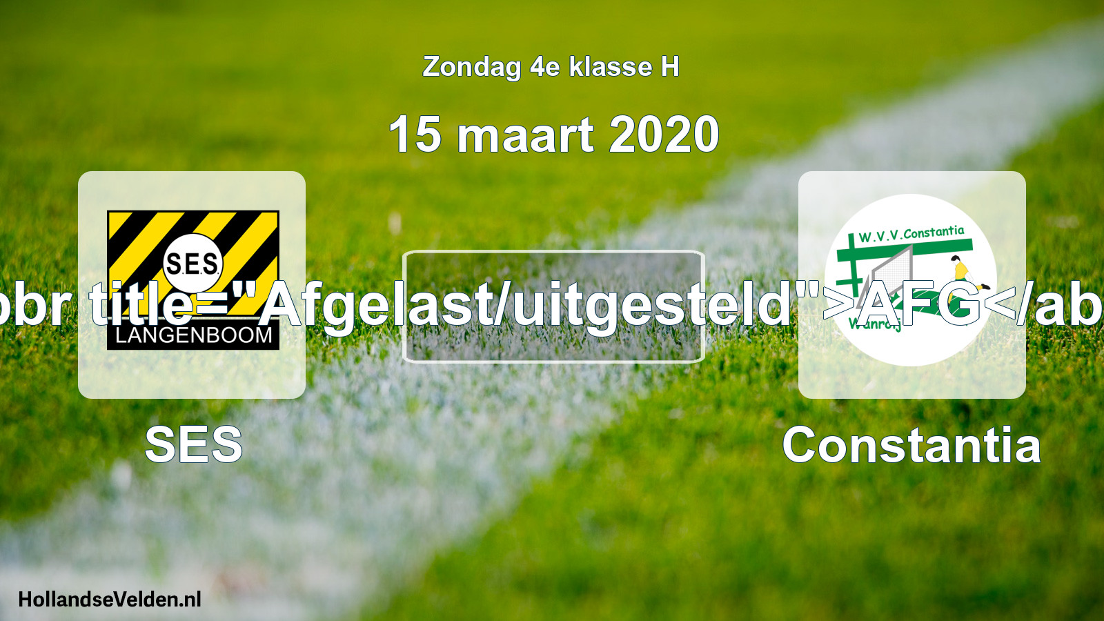Scheduled Match: SES - Constantia (15 March 2020)