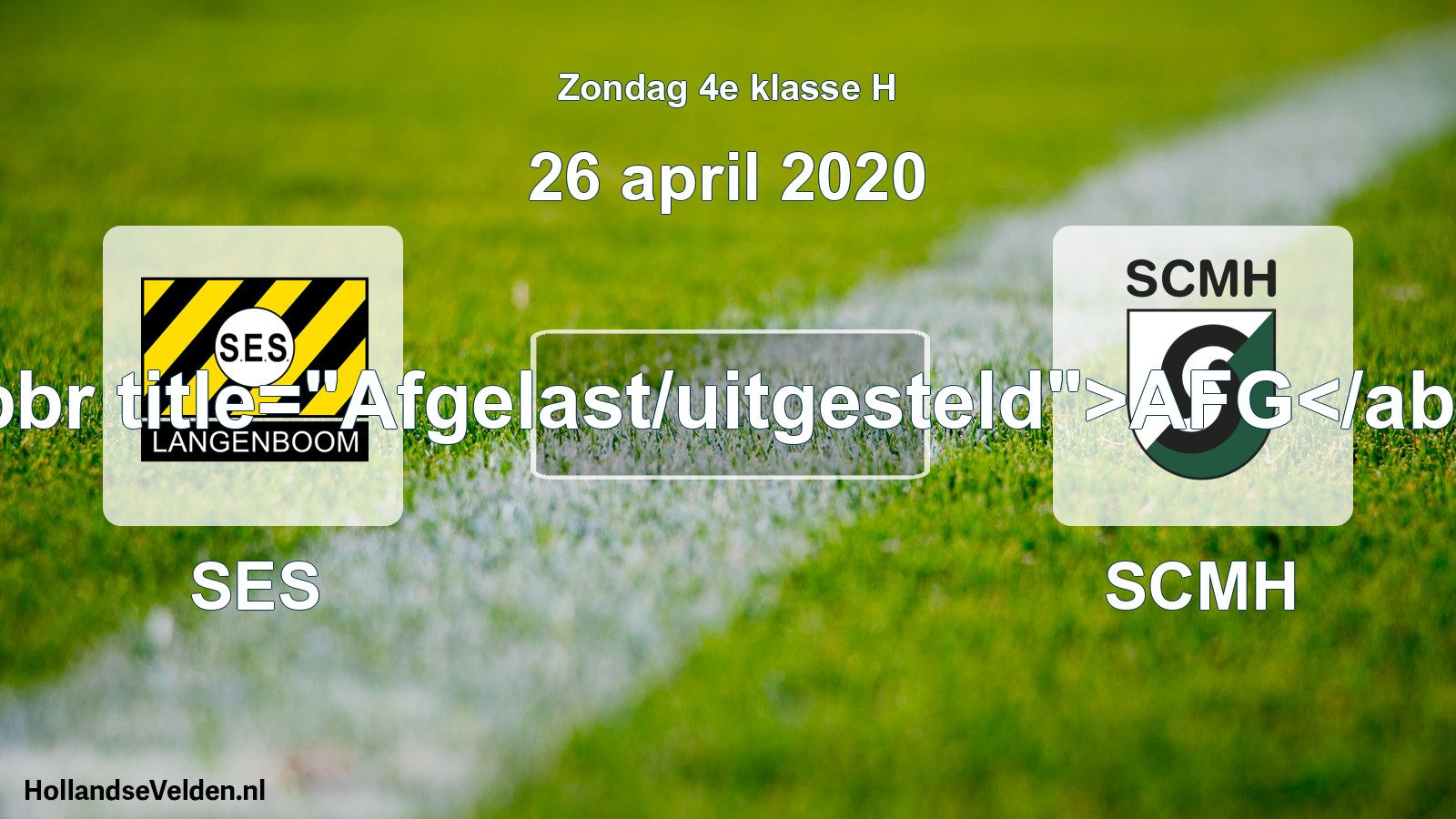 Scheduled Match: SES - SCMH (26 April 2020)
