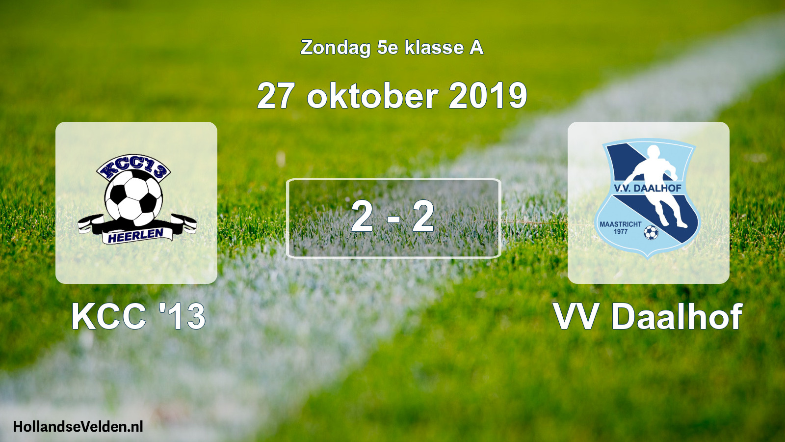 Total number of matches played: KCC '13 - VV Daalhof 2 - 2 (27 October 2019)