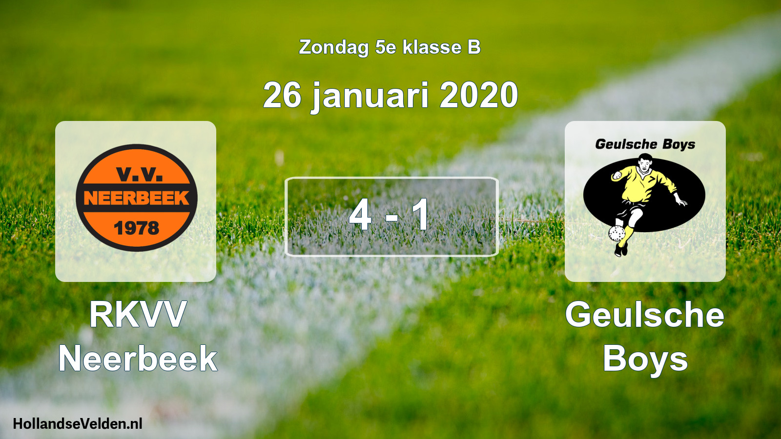 Total number of matches played: RKVV Neerbeek - Geulsche Boys 4 - 1 (26 January 2020)