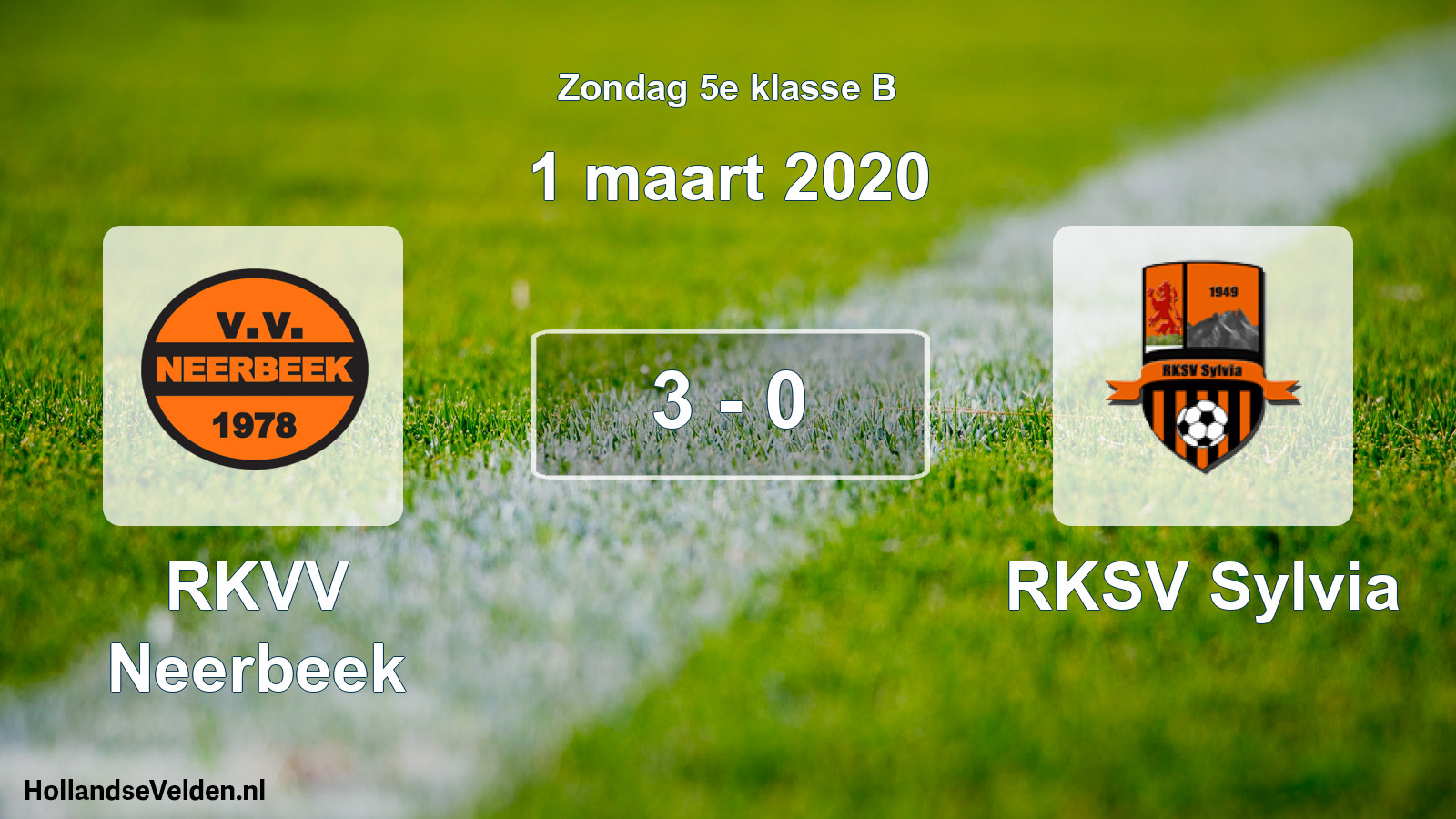 Total number of matches played: RKVV Neerbeek - RKSV Sylvia 3 - 0 (1 March 2020)