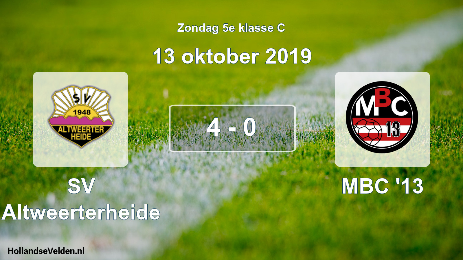 Total number of matches played: SV Altweerterheide - MBC '13 4 - 0 (13 October 2019)