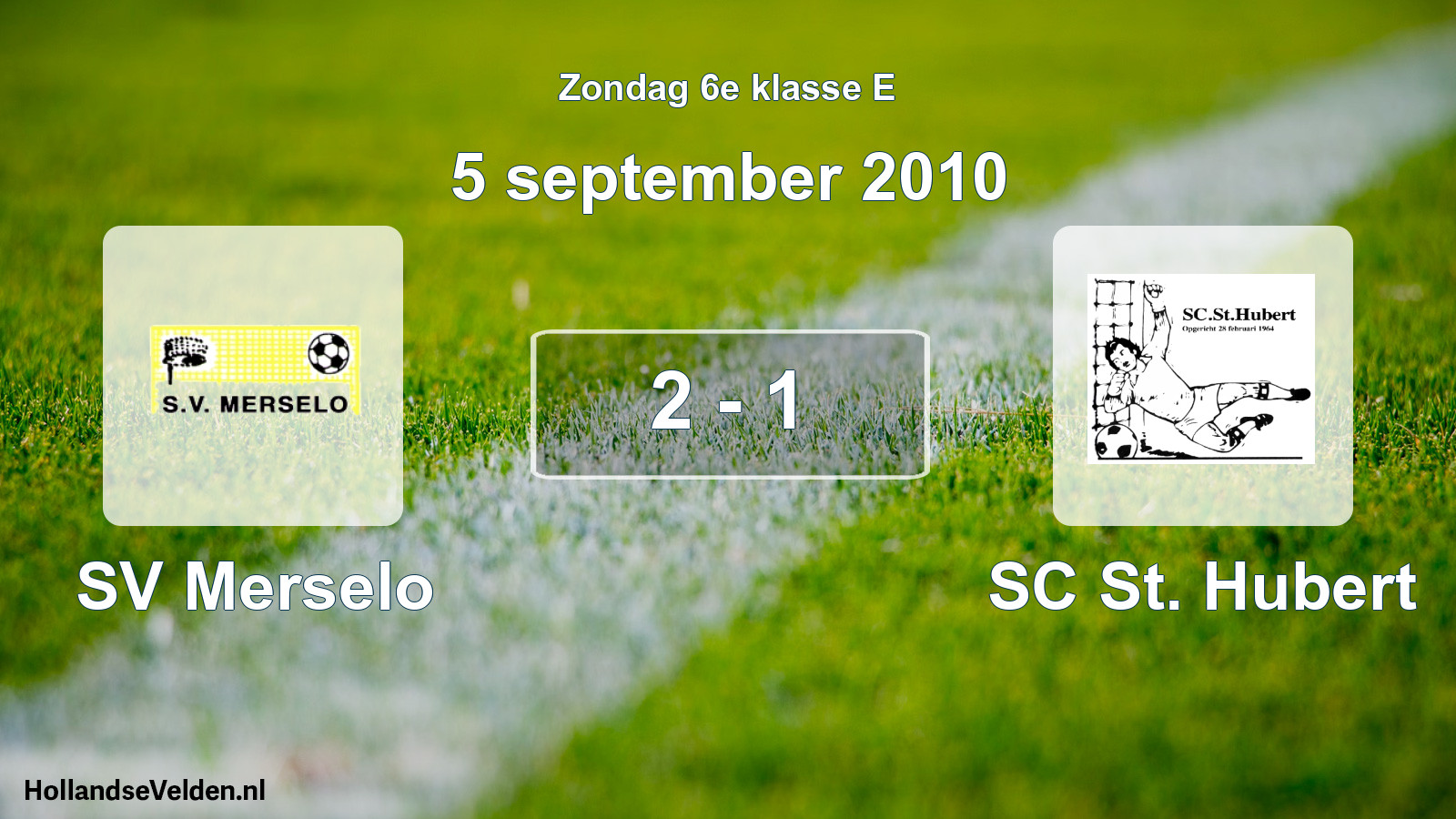 Total number of matches played: SV Merselo - SC St. Hubert 2 - 1 (5 September 2010)