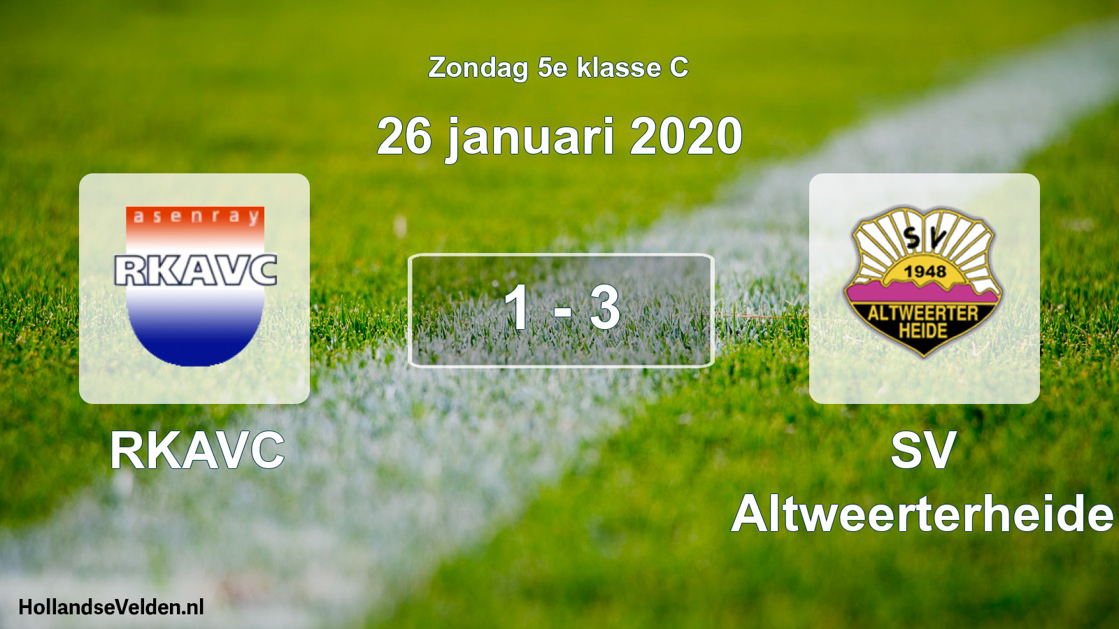 Total number of matches played: RKAVC - SV Altweerterheide 1 - 3 (26 January 2020)