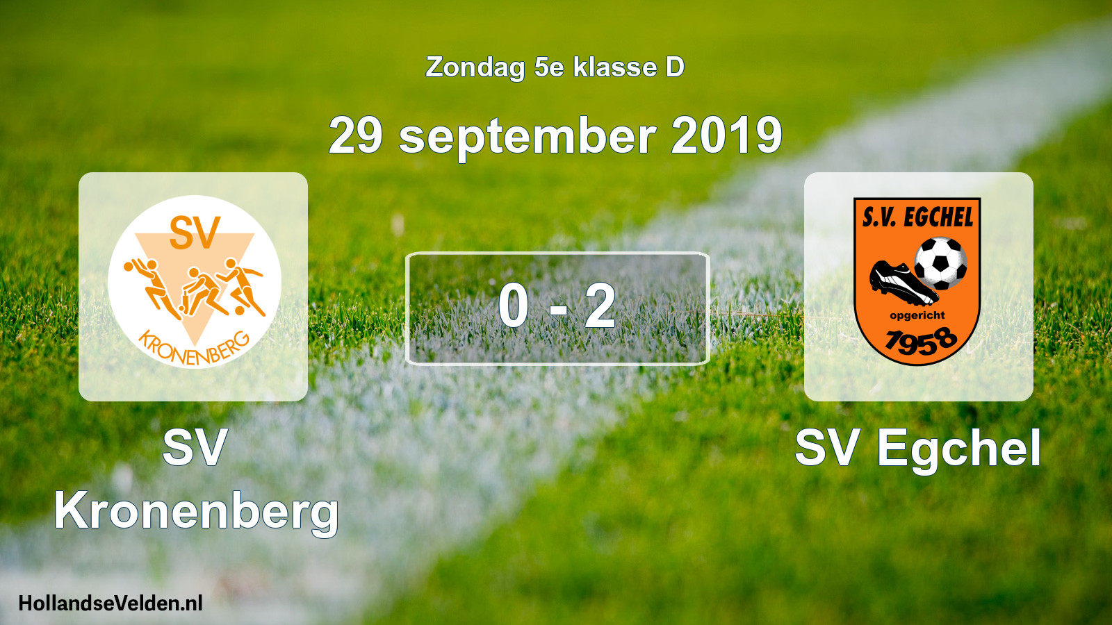 Total number of matches played: SV Kronenberg - SV Egchel 0 - 2 (29 September 2019)