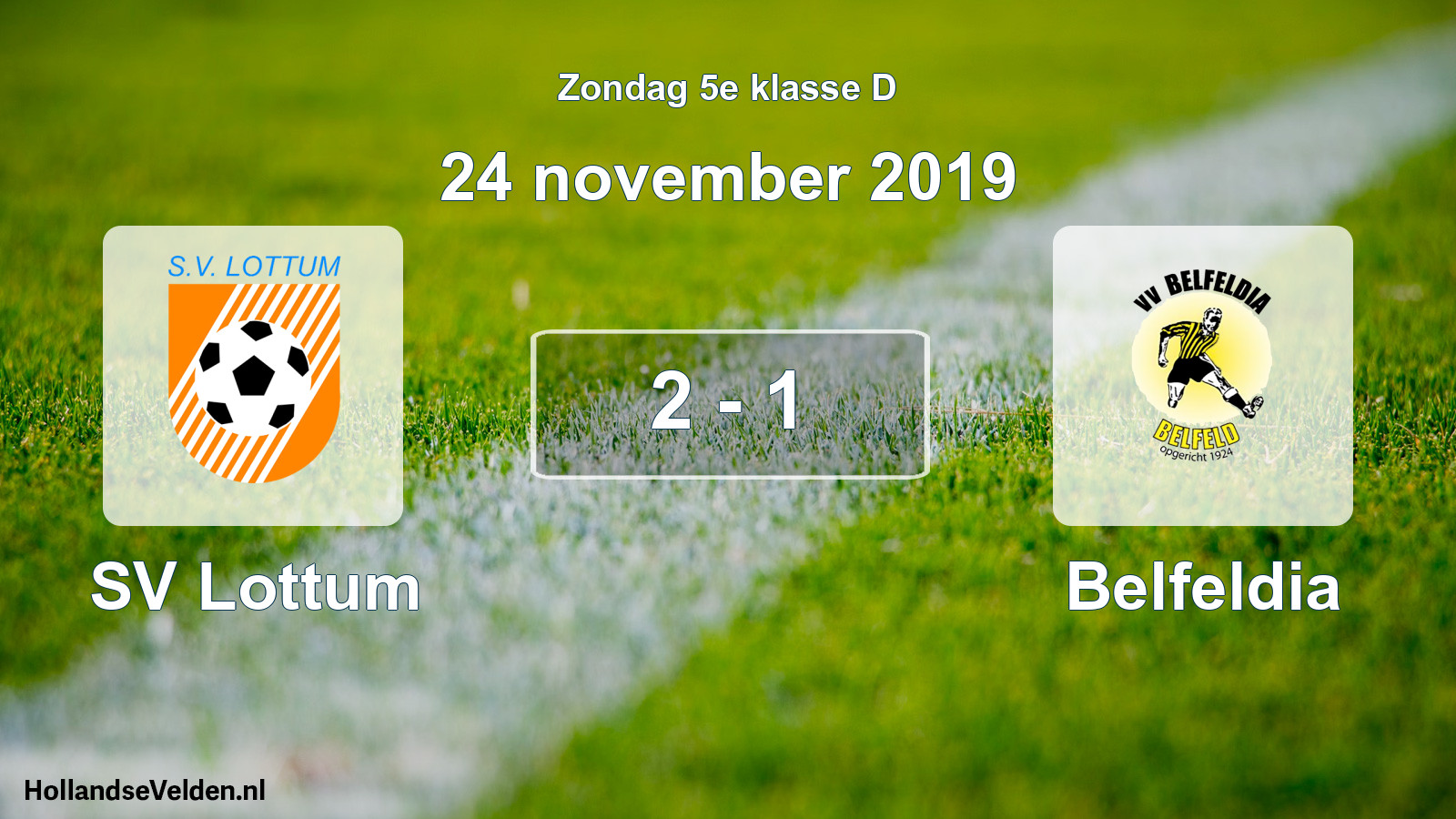 Total number of matches played: SV Lottum - Belfeldia 2 - 1 (24 November 2019)