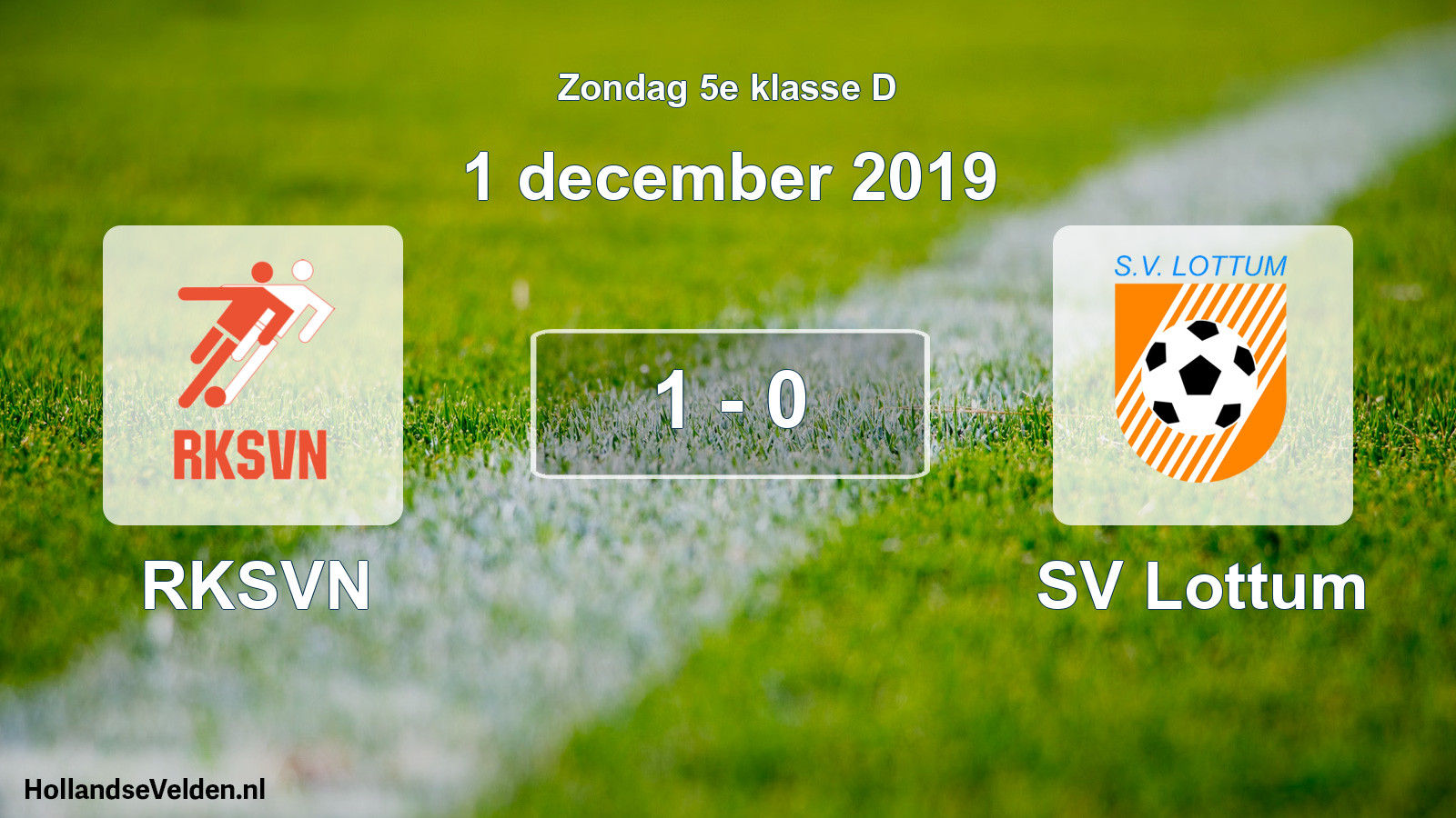 Total number of matches played: RKSVN - SV Lottum 1 - 0 (1 December 2019)