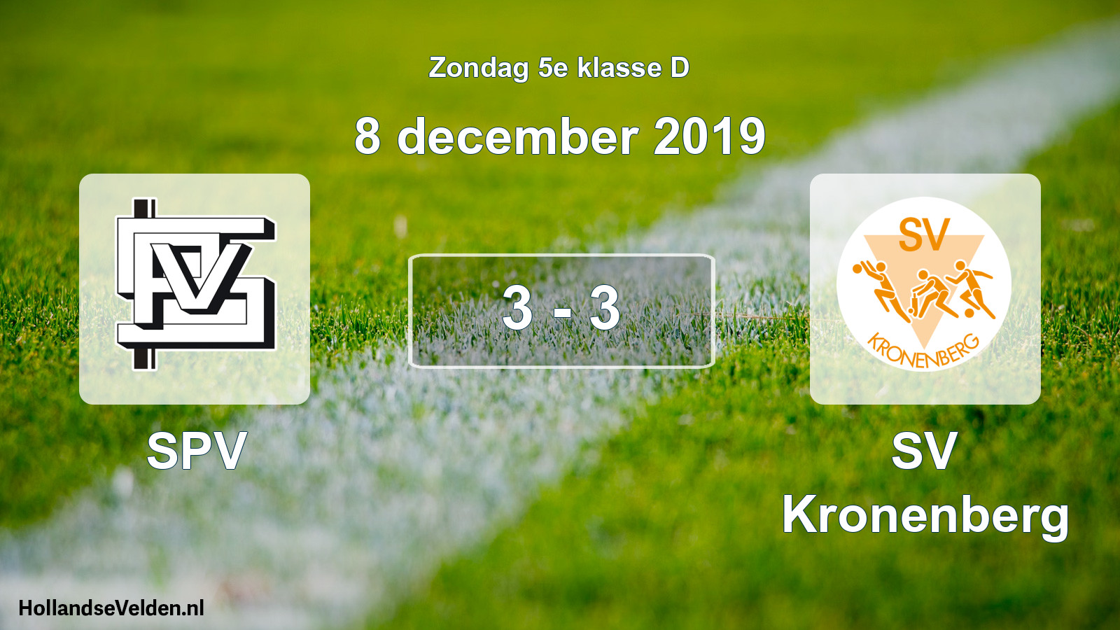 Total number of matches played: SPV - SV Kronenberg 3 - 3 (8 December 2019)