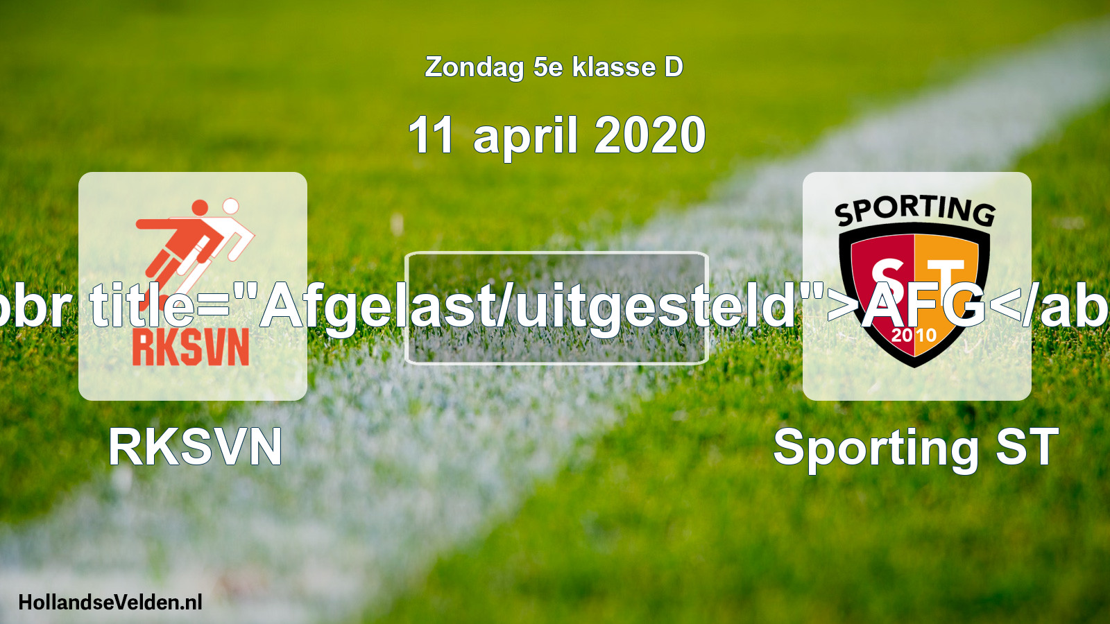 Scheduled Match: RKSVN - Sporting ST (11 April 2020)