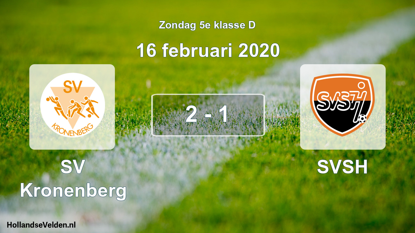 Total number of matches played: SV Kronenberg - SVSH 2 - 1 (16 February 2020)