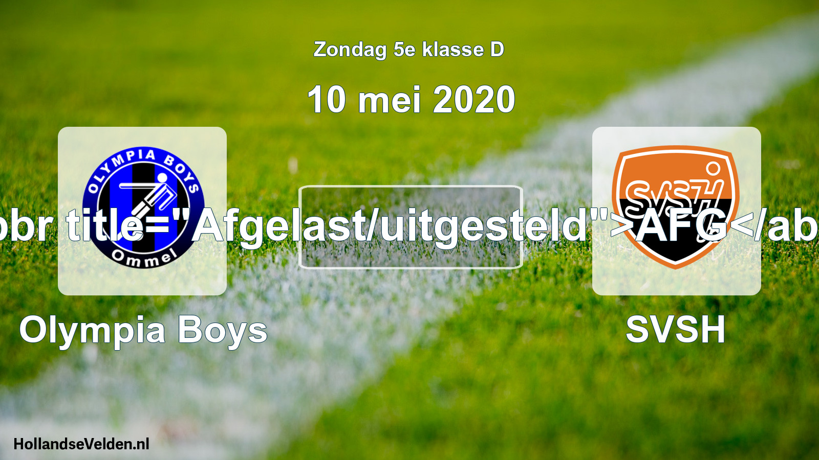 Scheduled Match: Olympia Boys - SVSH (10 May 2020)