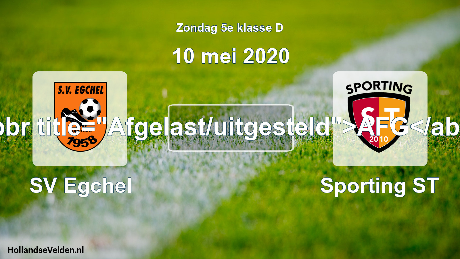 Scheduled Match: SV Egchel - Sporting ST (10 May 2020)