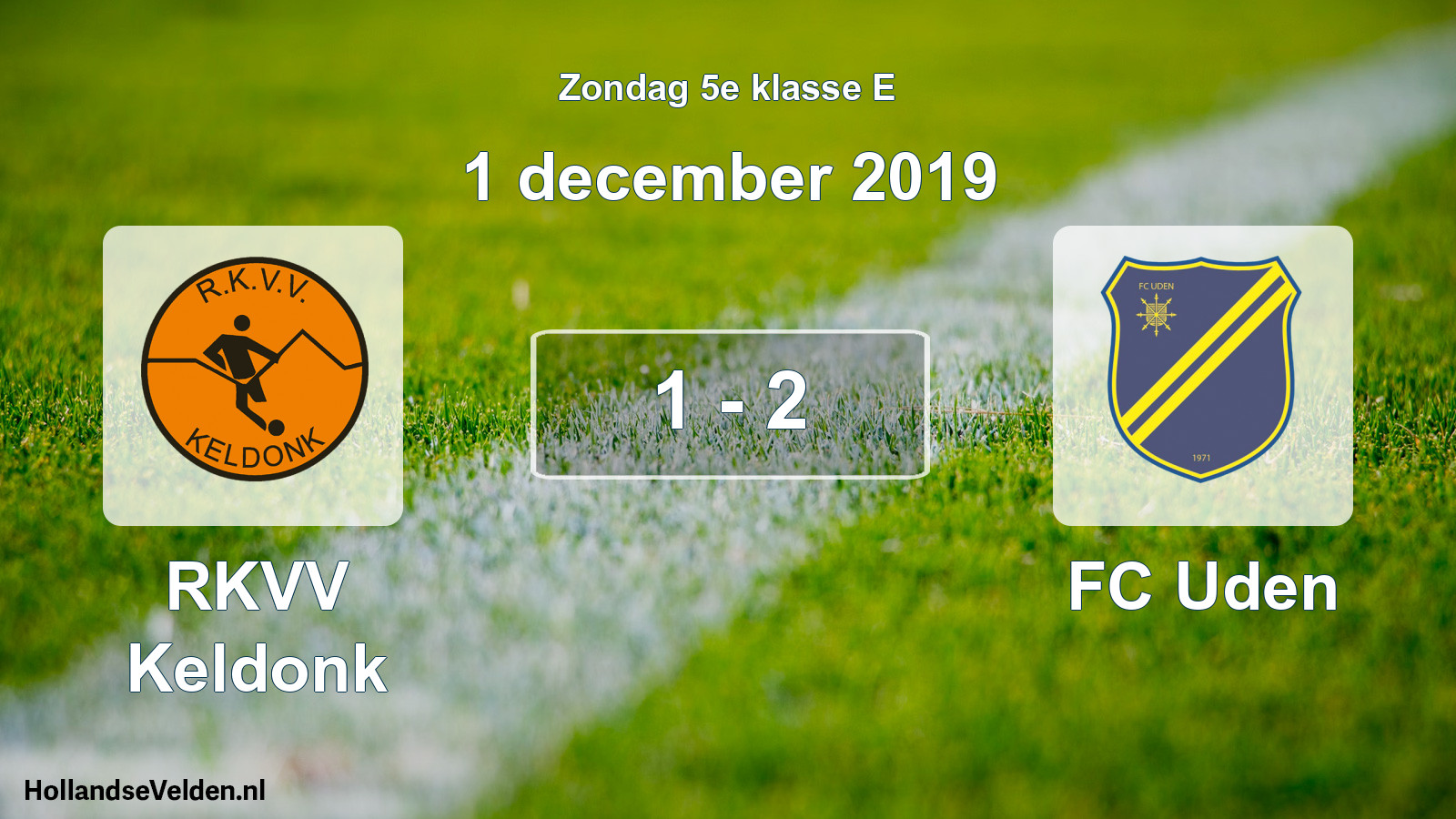 Total number of matches played: RKVV Keldonk - FC Uden 1 - 2 (1 December 2019)
