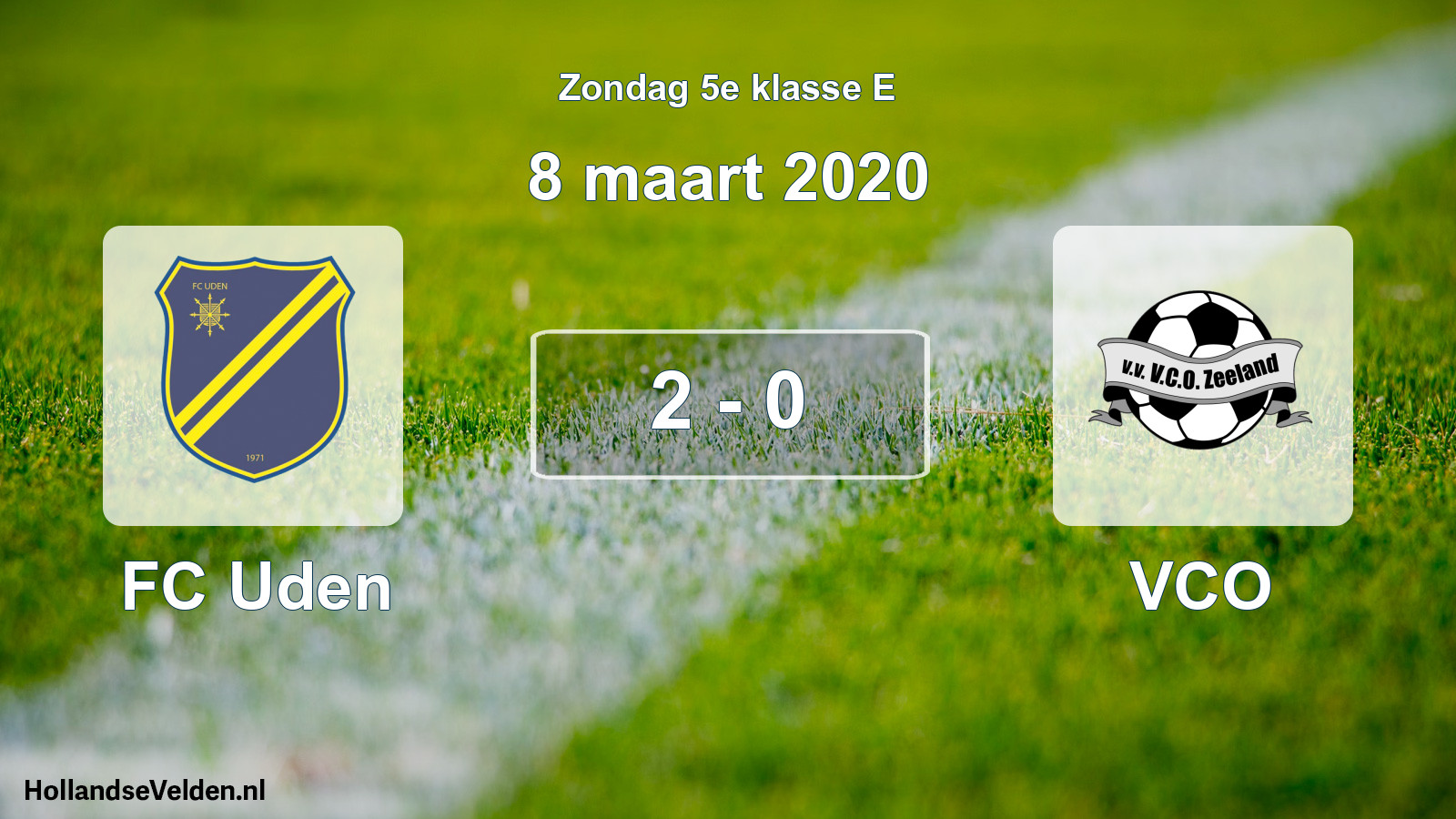 Total number of matches played: FC Uden - VCO 2 - 0 (8 March 2020)