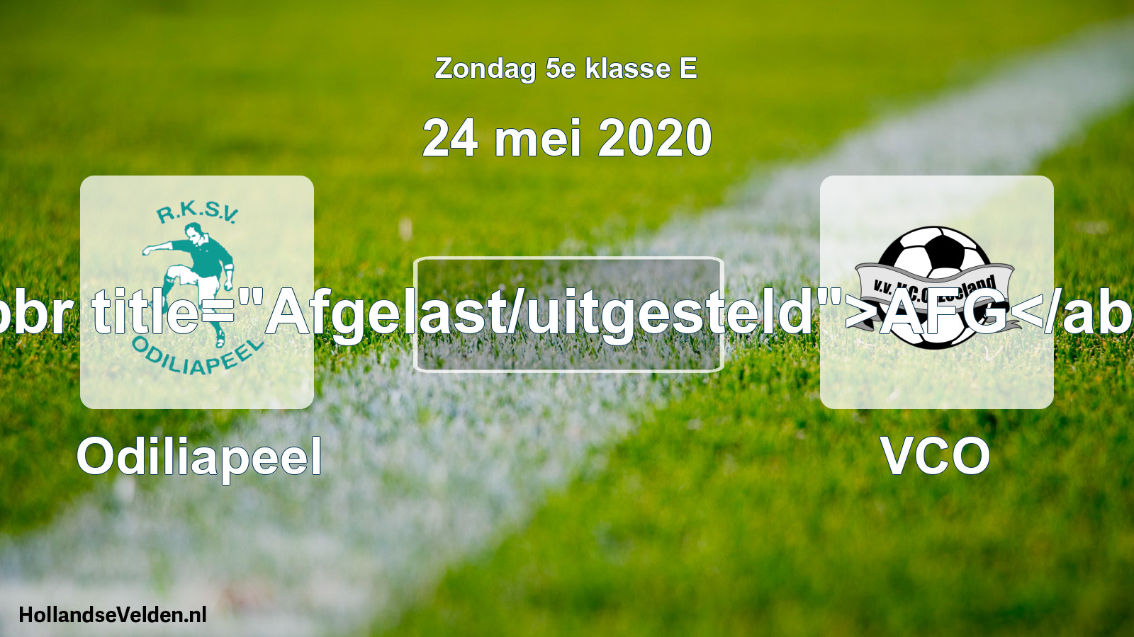 Scheduled Match: Odiliapeel - VCO (24 May 2020)