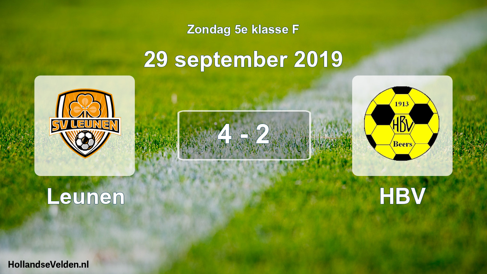 Total number of matches played: Leunen - HBV 4 - 2 (29 September 2019)