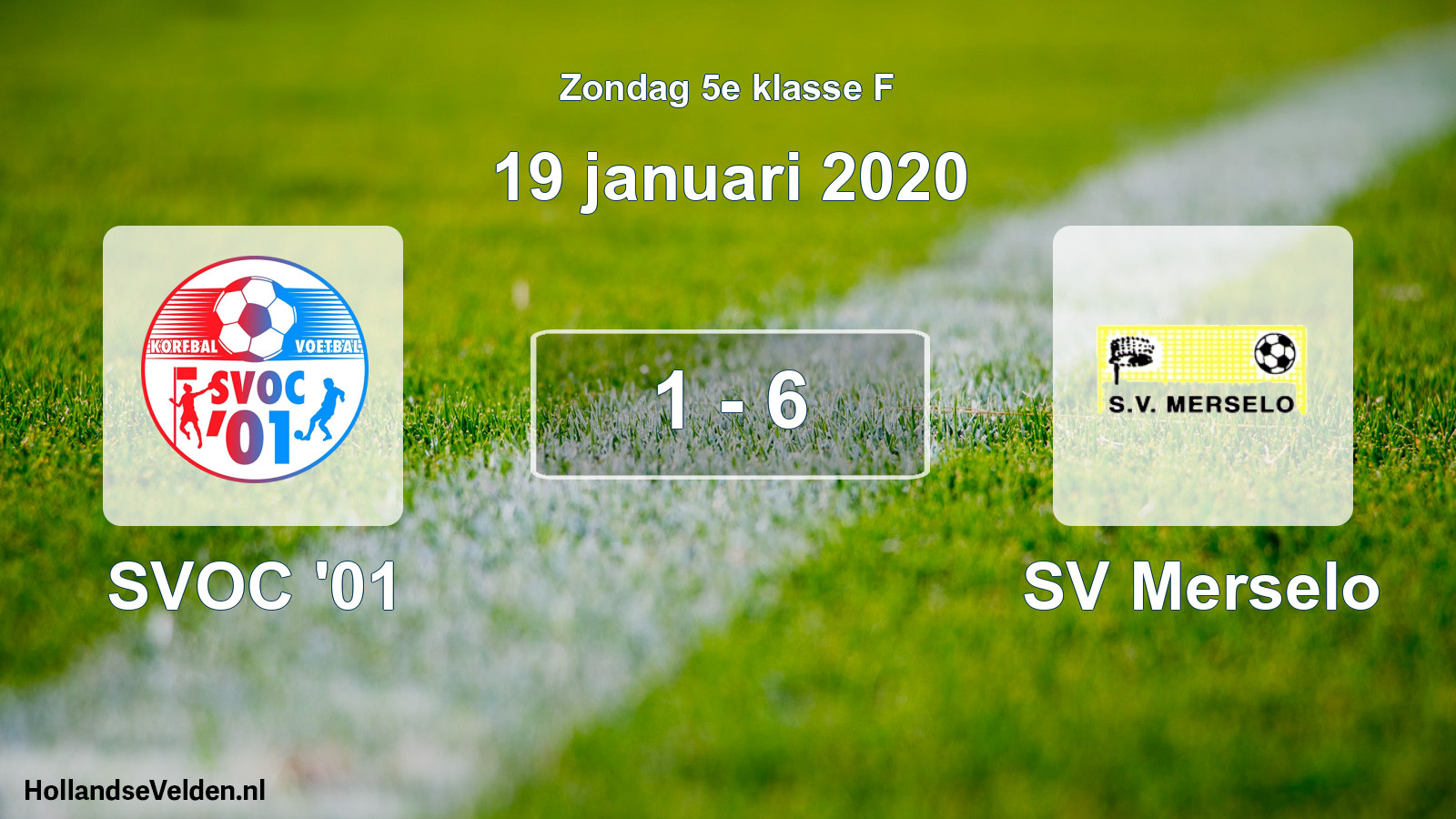 Total number of matches played: SVOC '01 - SV Merselo 1 - 6 (19 January 2020)