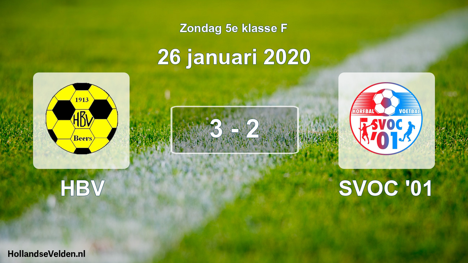 Total number of matches played: HBV - SVOC '01 3 - 2 (26 January 2020)